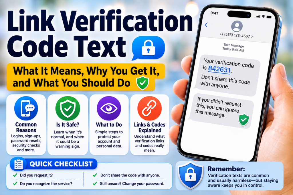 Link Verification Code Text