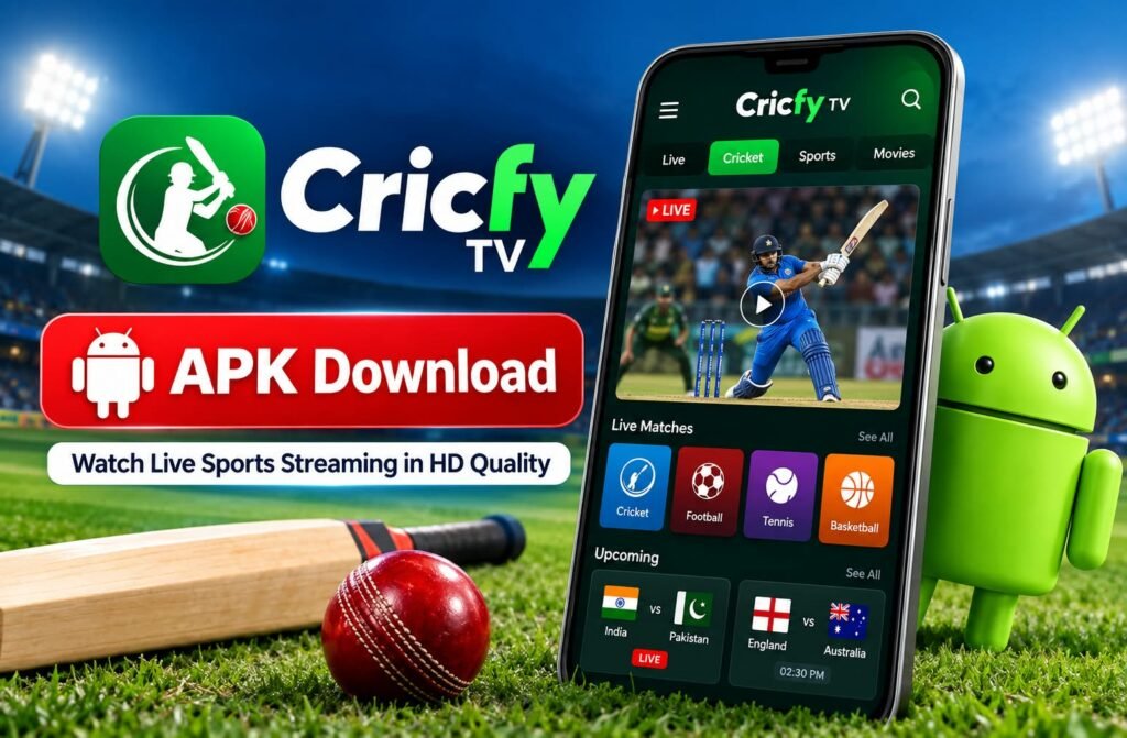 Cricfy TV APK Download on your Android to Watch Live Sports Streaming in HD Quality 